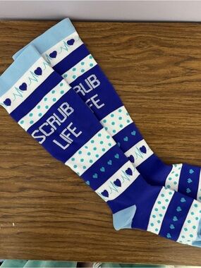 Nurse Wide Calf Scrub Life Socks New Plus Size 8-11